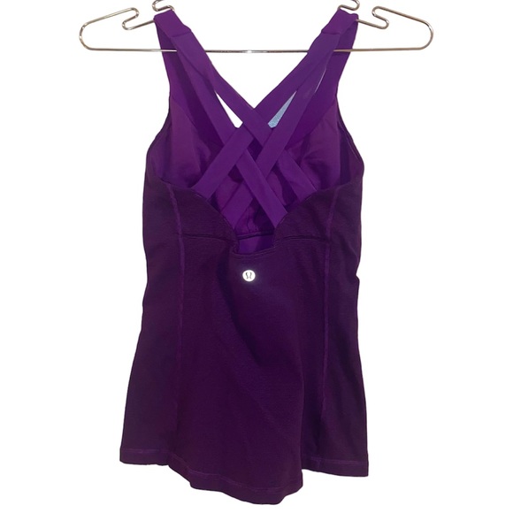 Lululemon Enhearten Tank Wee Stripe Tender Violet Black / Tender Violet Size 4 - Picture 9 of 11
